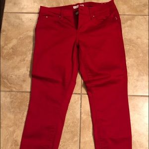 YMI Red Skinny Jeans Size 13